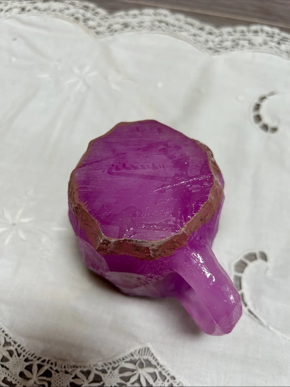 Purple Agate-Style Resin Mug with Stainless Insert